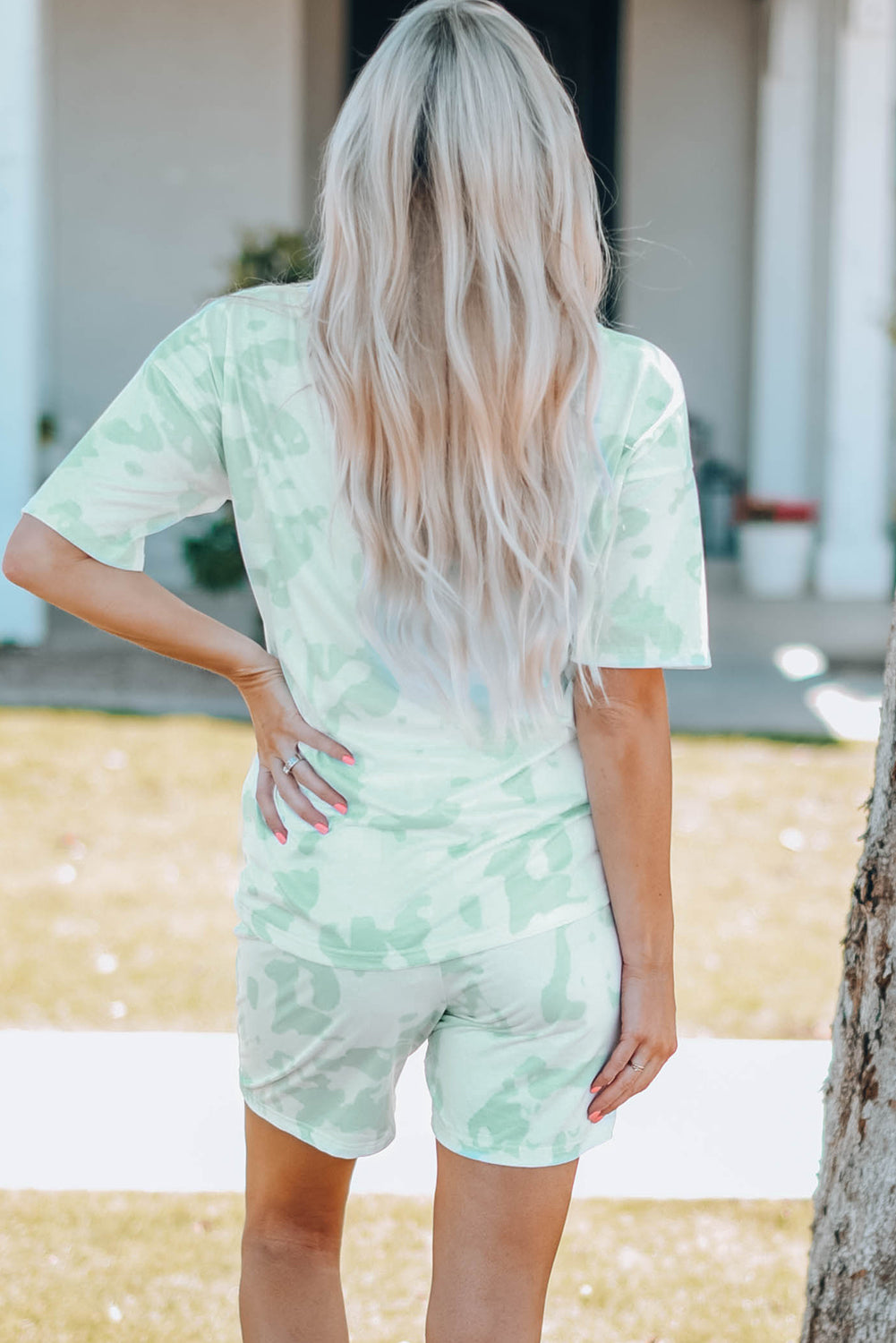 Women Printed Letter Graphic Lounge Set by Trendsi