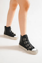 Beast Fashion Multi-Buckle Straps Studded Platform Sneakers by Trendsi