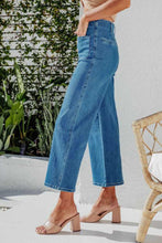 Button Fly Cropped Wide Leg Jeans by Trendsi