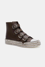 Beast Fashion Multi-Buckle Straps Studded Platform Sneakers by Trendsi