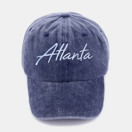 Zenana Washed ATLANTA Embroidered Baseball Cap by Trendsi