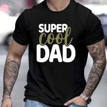 Super Cool Dad Father's Day Printed Men's Fashion T-shirt, Casual Pattern T-shirt, Short Sleeve Round Neck Top, Men's Summer Clothing, Men's Clothing by fashioncafee.com