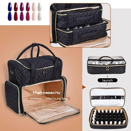 Compact Essential Oil and Nail Polish Storage Handbag by jewelrycafee-com