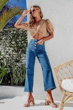 Button Fly Cropped Wide Leg Jeans by Trendsi