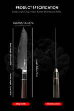 Kegani 8 Inch Japanese Kiritsuke Chef Knife, Japanese 67 Layers VG-10 Damascus Knife, Ebony FullTang Handle Natural Texture Japanese Knife Sushi Knife Gyuto Knife by Kagani Brands