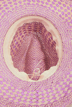 Fame Checkered Straw Weave Sun Hat by Trendsi