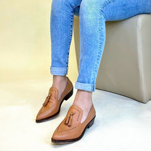 Bella Tan Studded Mules by oobash