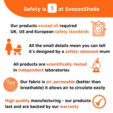 Infant Car Seat Sun and Sleep Shade for Group 0 and 0 Plus Blocks Up to 99 Percent of UV Rays by SnoozeShade
