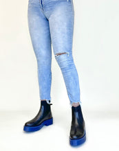 Olivia Blue Platform Chelsea by oobash