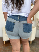 Judy Blue Full Size Color Block Denim Shorts by Trendsi