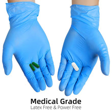 Disposable Vinyl Exam Gloves, 4 Mil-Thick -Latex Free Powder Free, Food Safe, Cleaning Gloves-Blue, 100 count by fashioncafee.com