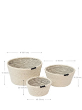 Amari Bowl with Black Stitching (Set of 3) by The Groovalution / Buddify