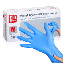 Disposable Vinyl Exam Gloves, 4 Mil-Thick -Latex Free Powder Free, Food Safe, Cleaning Gloves-Blue, 100 count by fashioncafee.com