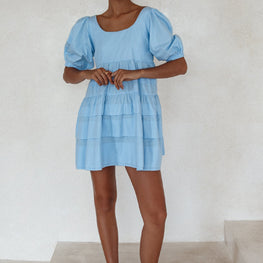 Andrea Baby doll Cotton Mini Dress 100% Cotton by ELF / Buddify