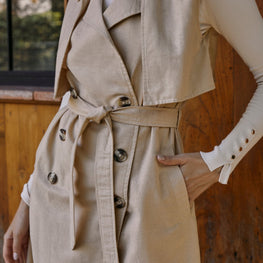Arden Belted Vest Trench by ELF / Buddify