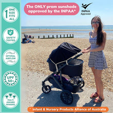 Original Sun Shade for Newborns to 6 Months Carrycot and Pram Baby Sleep Aid Blocks 99 Percent of UV Doona Compatible by SnoozeShade / Buddify