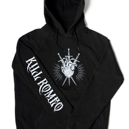 Black Hoodie "Pierced Heart" by Kill Romeo Apparel