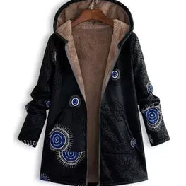 Winter Retro Hooded Cashmere Jacket for Women by ZenDrop Shipping