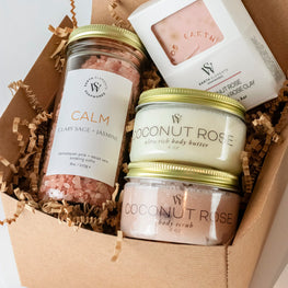 Coconut Rose Gift Set by Earth Elements Soapworks