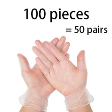 Vinyl Gloves Disposable 100 50 20 pcs Polyethylene Clear Examination PVC Powder Free Latex-Free Home Cleaning Gloves by fashioncafee.com