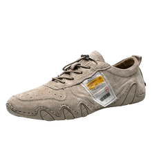 Genuine Leather Octopus bean shoes For Men Fashion Flats Shoes walking sports loafer breathable outdoor Men's driving shoes by fashioncafee.com