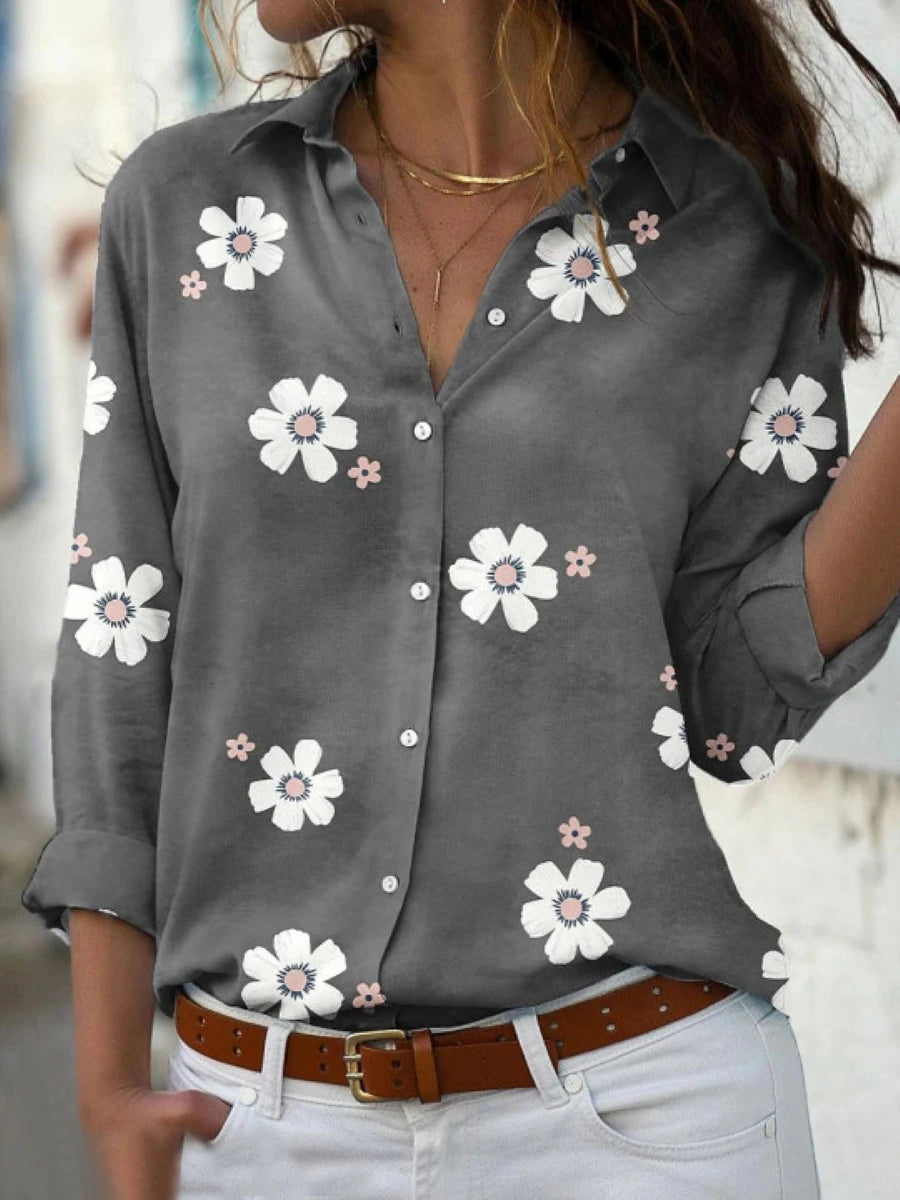 New elegant shirt ladies casual temperament women shirt fashion long-sleeved ladies shirt by icevoolen / Dropshipman