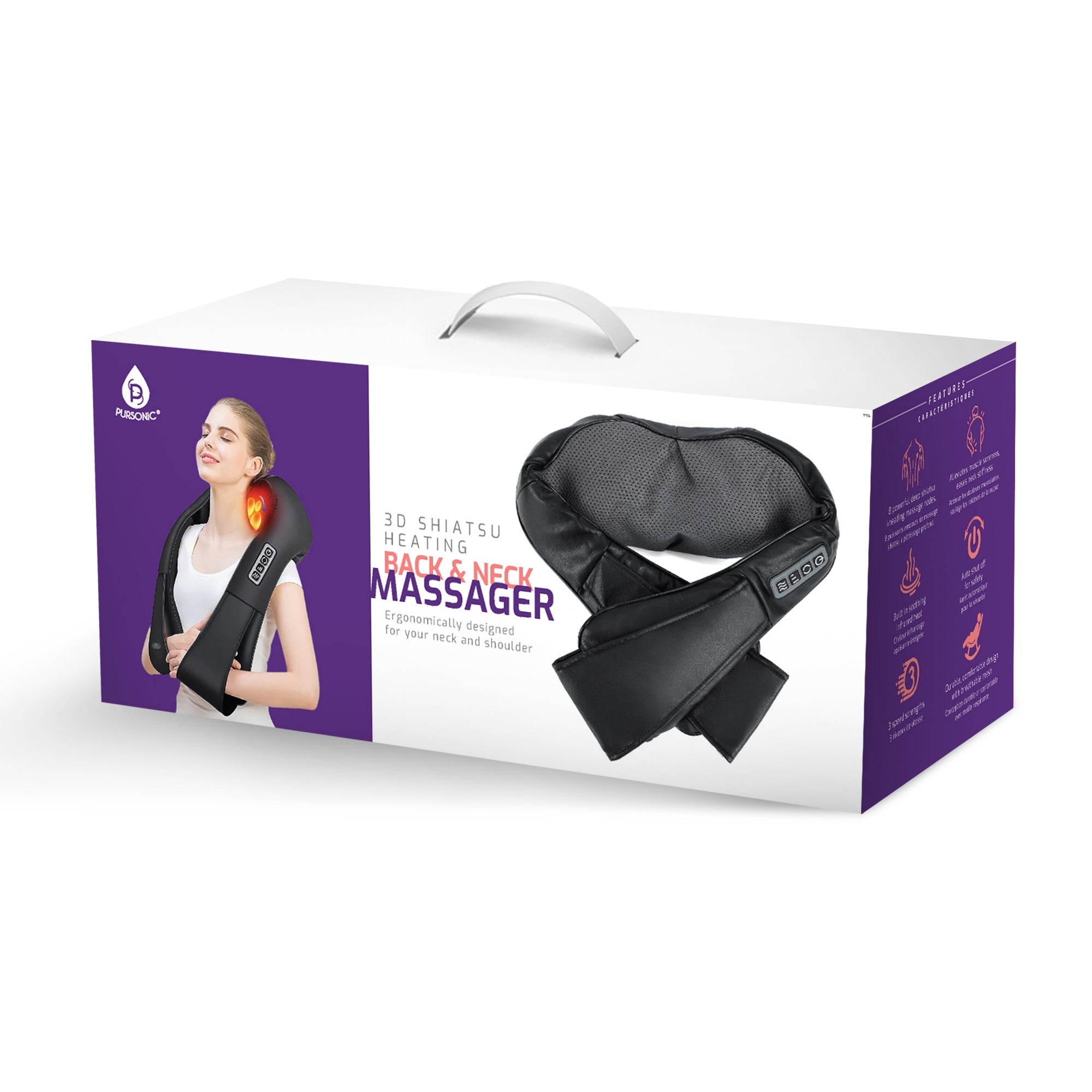 Pursonic 3D Shiatsu Heating Back and Neck Massager by Pursonic / Buddify