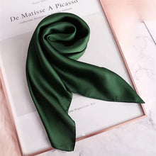2022 New Fashion Summer Silk Square Scarf Solid Women Satin Neck Hair Tie Band Soft Beach Hijab Head Female Foulard Free Shiping by RUNMEIFA