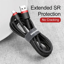 Baseus USB Type C Cable for Samsung S10 S9 Quick Charge 3.0 Cable USB C Fast Charging for Huawei P30 Xiaomi USB-C Charger Wire by fashioncafee.com