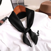 2022 New Fashion Summer Silk Square Scarf Solid Women Satin Neck Hair Tie Band Soft Beach Hijab Head Female Foulard Free Shiping by RUNMEIFA