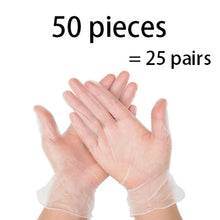 Vinyl Gloves Disposable 100 50 20 pcs Polyethylene Clear Examination PVC Powder Free Latex-Free Home Cleaning Gloves by fashioncafee.com