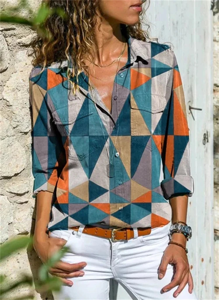 Elegant Fashion Women Shirt Loose Long Sleeve Large Size Shirt Women Casual Women Tops by icevoolen / Dropshipman