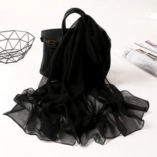 2023 New Fashion Spring/Summer Women solid Headband Beach Silk Scarf Shawls Female Long Wraps Panama Beach Sunscreen Hijab by RUNMEIFA