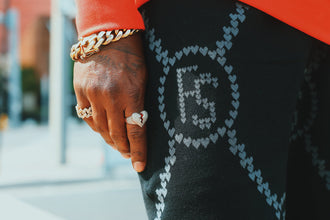 FS Intarsia Hearts Shorts (Black) by Fly Supply Co / Buddify