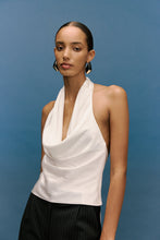 Indra Cowl Top Ivory Luxurious mid Weight Silky Blouse by KIANNA / Buddify