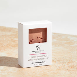 JUNIPER + GRAPEFRUIT WITH FRENCH ROSE CLAY SOAP by Earth Elements Soapworks