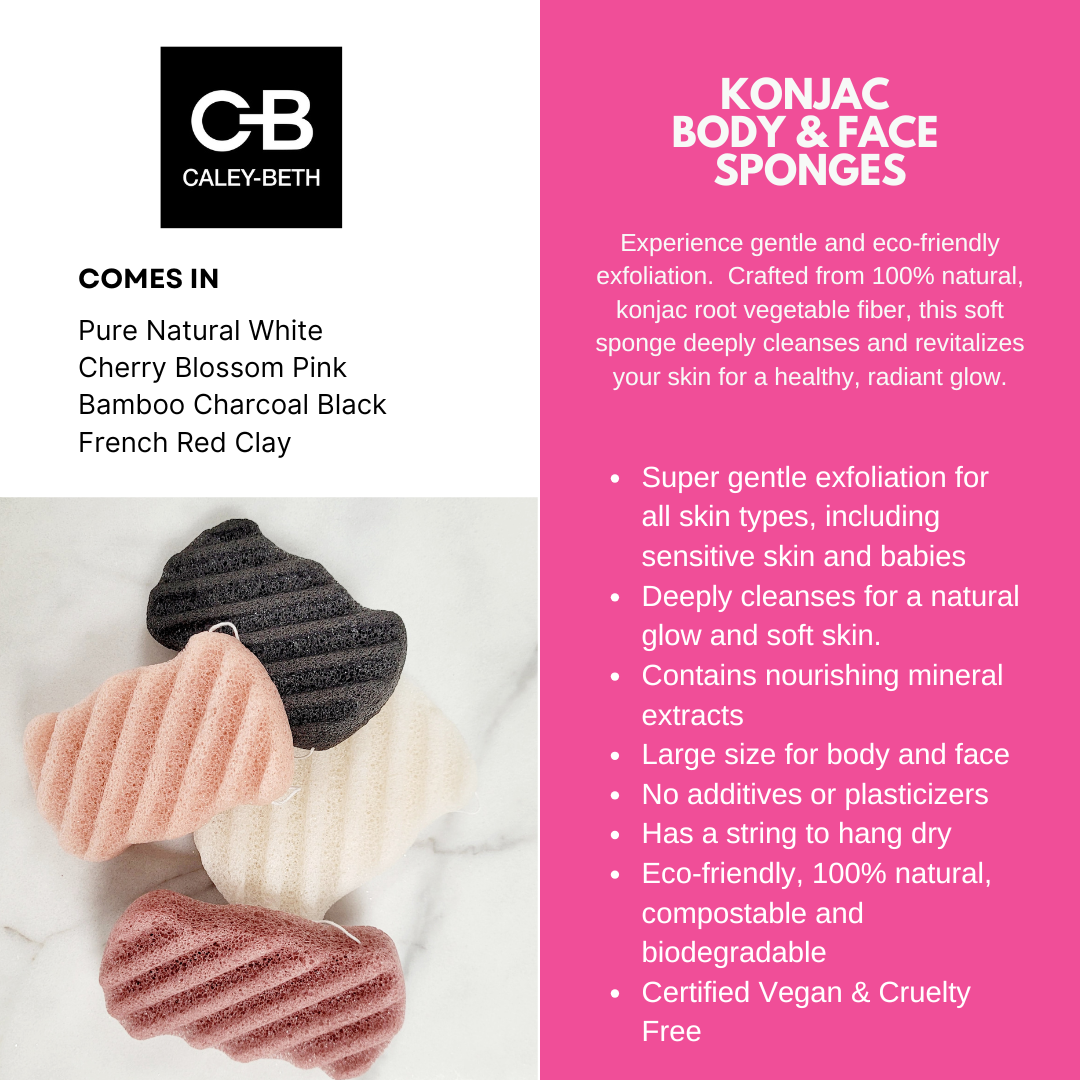 Large Konjac Sponge for Body & Face by Caley-Beth