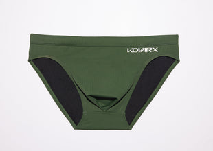 Stallion Swim Brief - Green by KovarX / Buddify