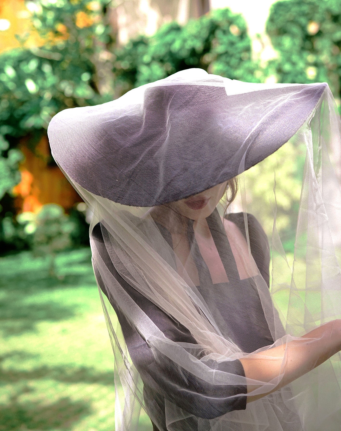Lola Wide Brim Jute Straw Hat, in Black by The Groovalution / Buddify