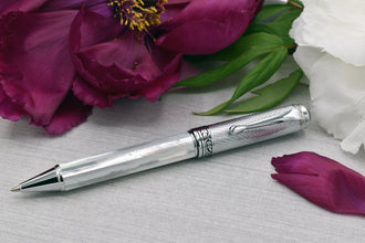 Maestro® Oceanic White Mother of Pearl Ballpoint Pen - Chrome Cap