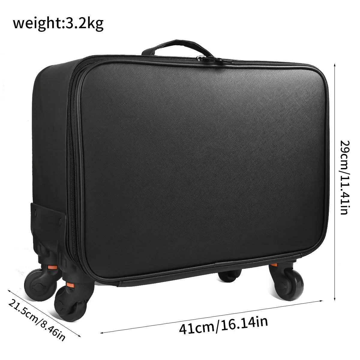 Makeup Travel Case 2in1 Rolling Cosmetology Train Organizer Detachable Wheels Brush Bag Liftable Trays Nail Hair Tools Storage by Cartfind / Temu