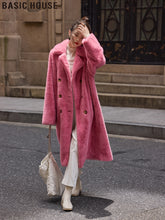 Eco-Friendly Mink-Like Wool Long Overcoat by Zopi Dropshipping