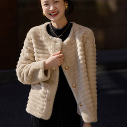 Eco-Friendly Plush Fur Short Coat for Women by Zopi Dropshipping