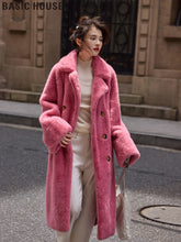Eco-Friendly Mink-Like Wool Long Overcoat by Zopi Dropshipping