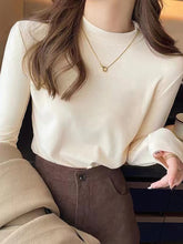 Fleece-Lined Half Turtleneck Top for Women by Zopi Dropshipping