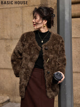 Retro Eco-Friendly Plush Fur Coat for Women by Zopi Dropshipping