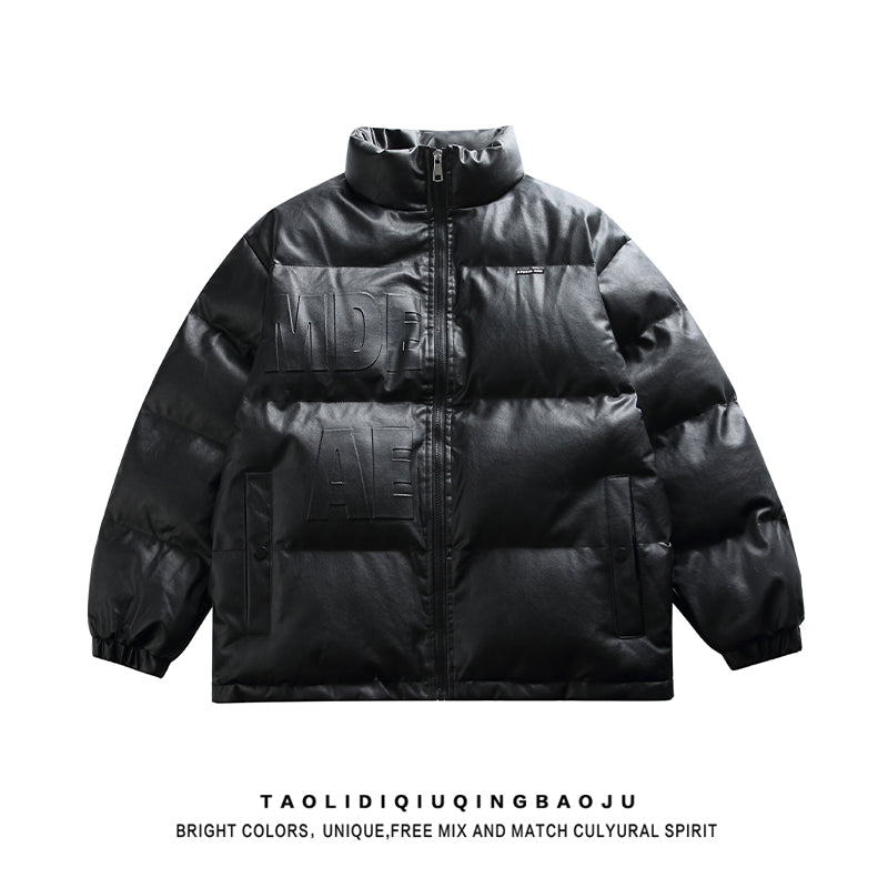 Warm PU Leather Winter Coat for Couples Coat by Zopi Dropshipping