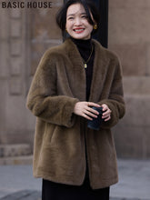 Eco-Friendly Women's Brown Fur Winter Coat by Zopi Dropshipping