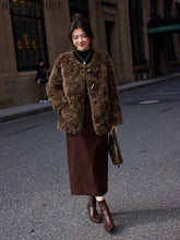 Eco-Friendly Maillard Brown Plush Fur Coat by Zopi Dropshipping