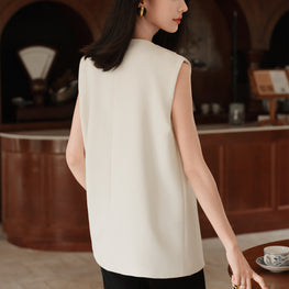 Asymmetrical Sleeveless Vest Top for Summer 2025 by ZenDrop Shipping